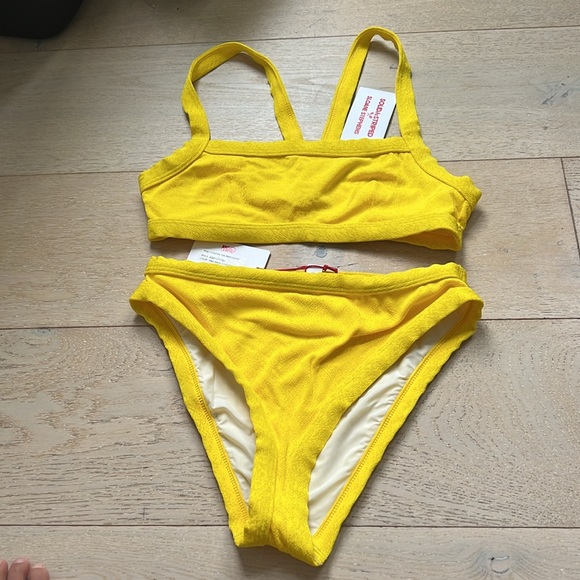 NWT - Solid & Striped Scottie yellow bikini set - Picture 2 of 5